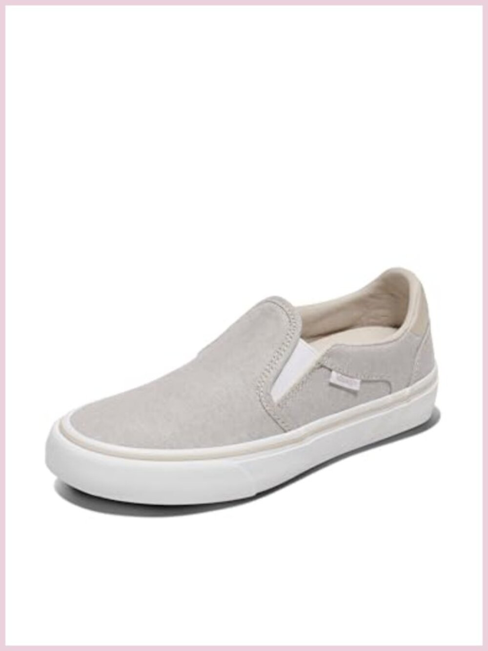 Deluxe Slip-On Sneakers Canvas Memory Foam Casual Skate Shoes